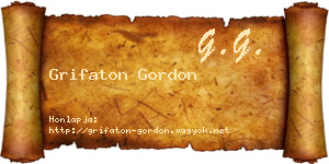 Grifaton Gordon névjegykártya